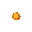 "a gem (jewel)  orange sprite for a top-down game. slightly elevated view, showing the gem in a crisp, drawn style, not pixelated, with clean contours and soft shading to give depth and shine. the gem should look valuable and sparkling, with facets that c