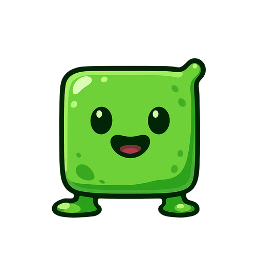  a square slime jumping