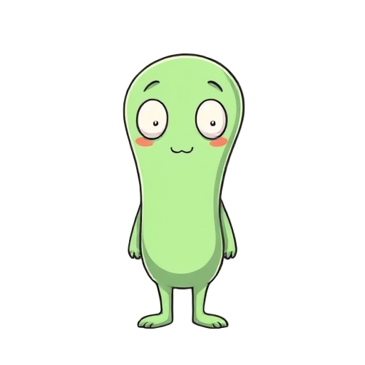 a 2d slime cute character