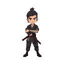 a guy with a katana