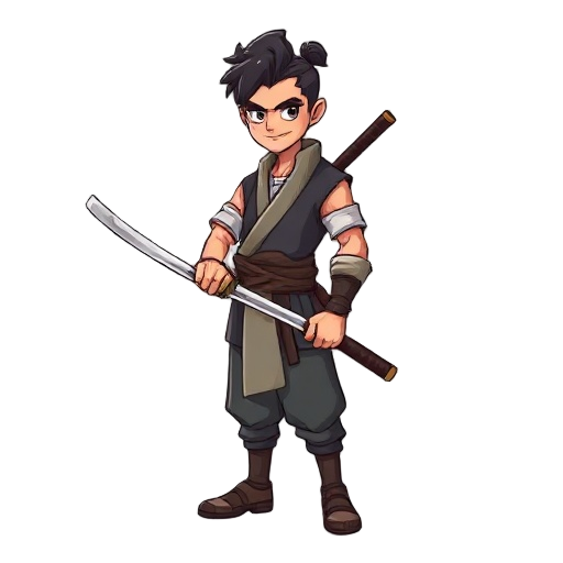 a guy with a katana