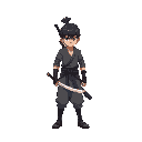 a guy with a katana