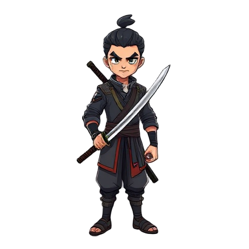 a guy with a katana