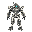 "armored core vi robot, 2 legs, 2 bare hands, facing right, full body, sleek armor, glowing accents, black outlines"目はモノアイで光らせて