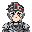 armoredcore6風のロボットのidleを生成してください。横スクロールアクションのゲームに使用するのでそれを加味してください。2脚で2本の腕があり、素手です