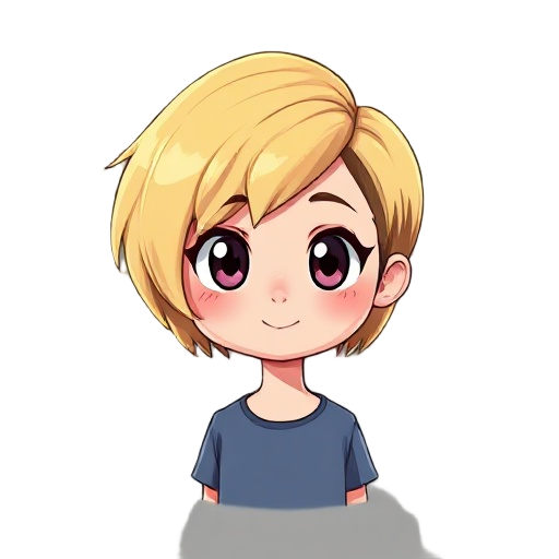 girl with short hair dark blond hair