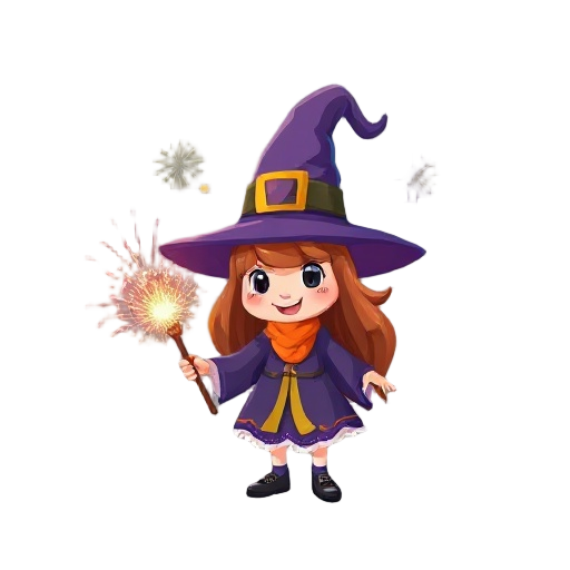 cute witch fireworks based