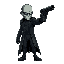 morpheus from the matrix pointing a gun