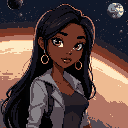 trillian, or tricia mcmillan, is a slender dark—skinned girl with long black wavy hair, brown eyes and full lips. mathematician and astrophysicist, left earth six months before its destruction.