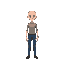 rpg overhead character, bald, basic skin tight clothes