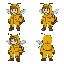a character wearing a yellow beekeeper suit.