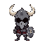 medieval knight with a hounskull helmet