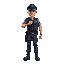 ny usa policeman, bulletproof vest, police uniform, walking forward