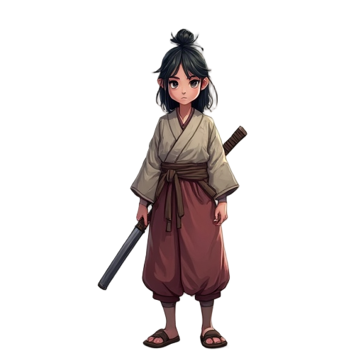 poor samurai woman wanderer
