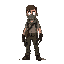 survivor of the zombie apocalypse, makeshift gear, wearing a mask, male