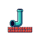 straight mario pipe retro 8bit