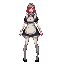 maid in fight pose