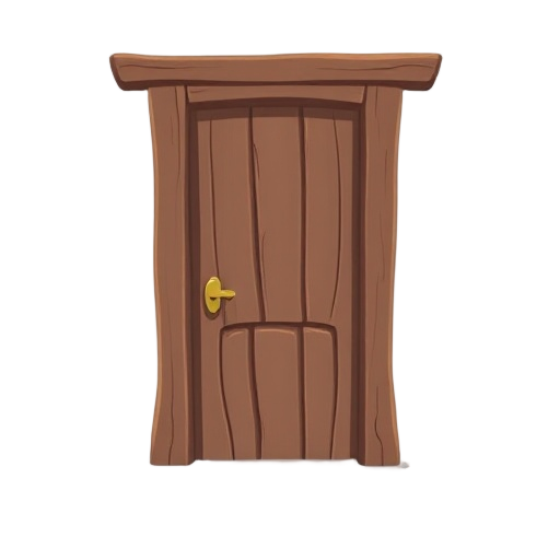 a wooden door