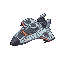 sci-fi spaceship-like jet, only 2 shades per color