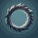 a circle made of a bird feather