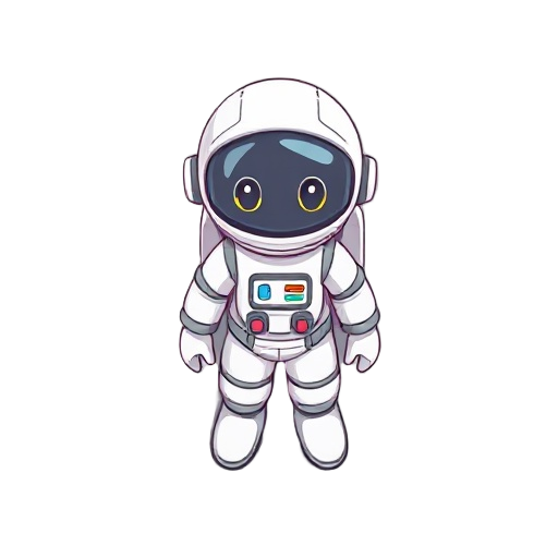 little strange cute astronaut