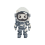 little strange cute astronaut