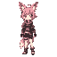 fox anime girl with pink hair style, savage cloths