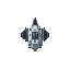 small fighter space ship frigatte viewed from the top 