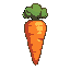 sprite for top down game. character. live carrot.