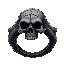 chatgpt сказал: death ring — a massive bone ring with a dark aura. the top bears a detailed skull with deep eye sockets, fine cracks, and a slightly open jaw, as if frozen in a silent scream. matte gray-to-black tones emphasize its ancient and sinister lo