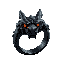 the hell dragon ring is made of dark, ancient-forged metal, featuring a detailed dragon head with fiery, glowing eyes that create a lifelike gaze. symbolizing power, fire, and forbidden magic, the band may bear runes or symbols, with ruby-inlaid eyes enha