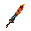 demonic sword — a multicolored hellish blade adorned with magical runes from the underworld.