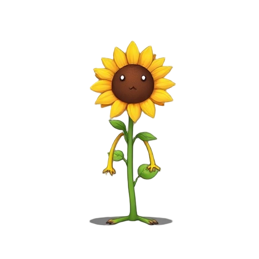 a anthromorphic sunflower