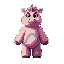 pink, fluffy unicorn, rainbow