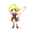 a blonde fairy in the style of pixel dungeon