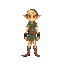 an elf in the style of pixel dungeon