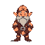 a dwarf warrior in the style of pixel dungeon