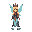 a blonde fairy queen in the style of pixel dungeon