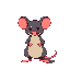 a rat in the style of pixel dungeon