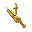 create a fragment of an artefact of athena, the goddess of wisdom and war. the fragment can resemble a broken piece of a golden spear engraved with runes.