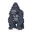 generate a silverback gorilla in the position with both hands on the ground quadruped