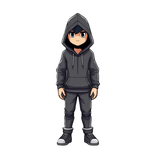 hooded full body figure 