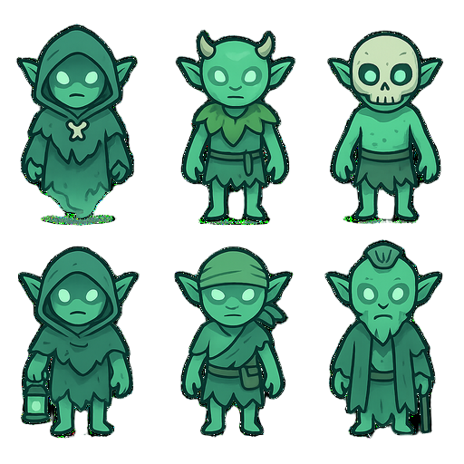 generate goblin spirites for my 2d tower defence game 