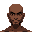 muscular bald black man face