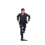a blade runner man, running