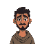 yasser is a man in his mid-thirties, of average height and a sturdy build that reflects his laborious work. his tired face carries serious features: deep brown eyes that suggest constant contemplation