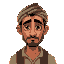 yasser is a man in his mid-thirties, of average height and a sturdy build that reflects his laborious work. his tired face carries serious features: deep brown eyes that suggest constant contemplation