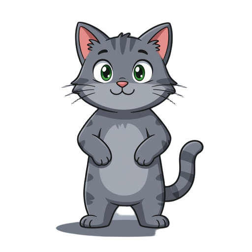 a cat standing on his two feet