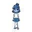 blue girl 2d retro game character
