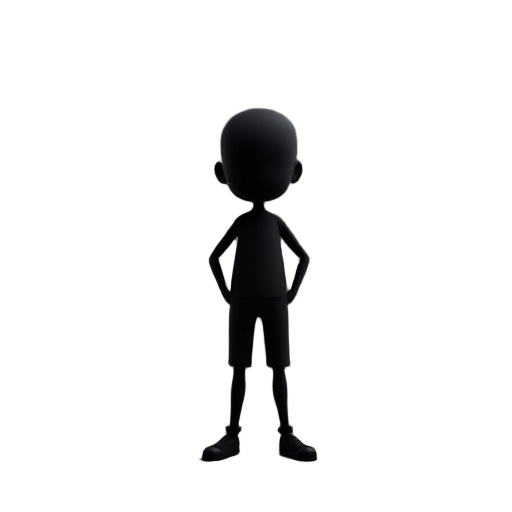 a black shadow figure standing